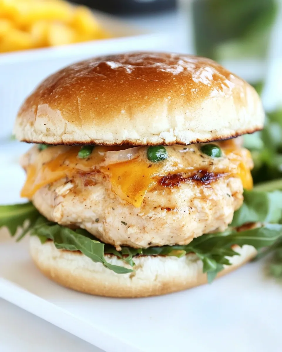 Classic Cheddar Ranch Chicken Burgers image