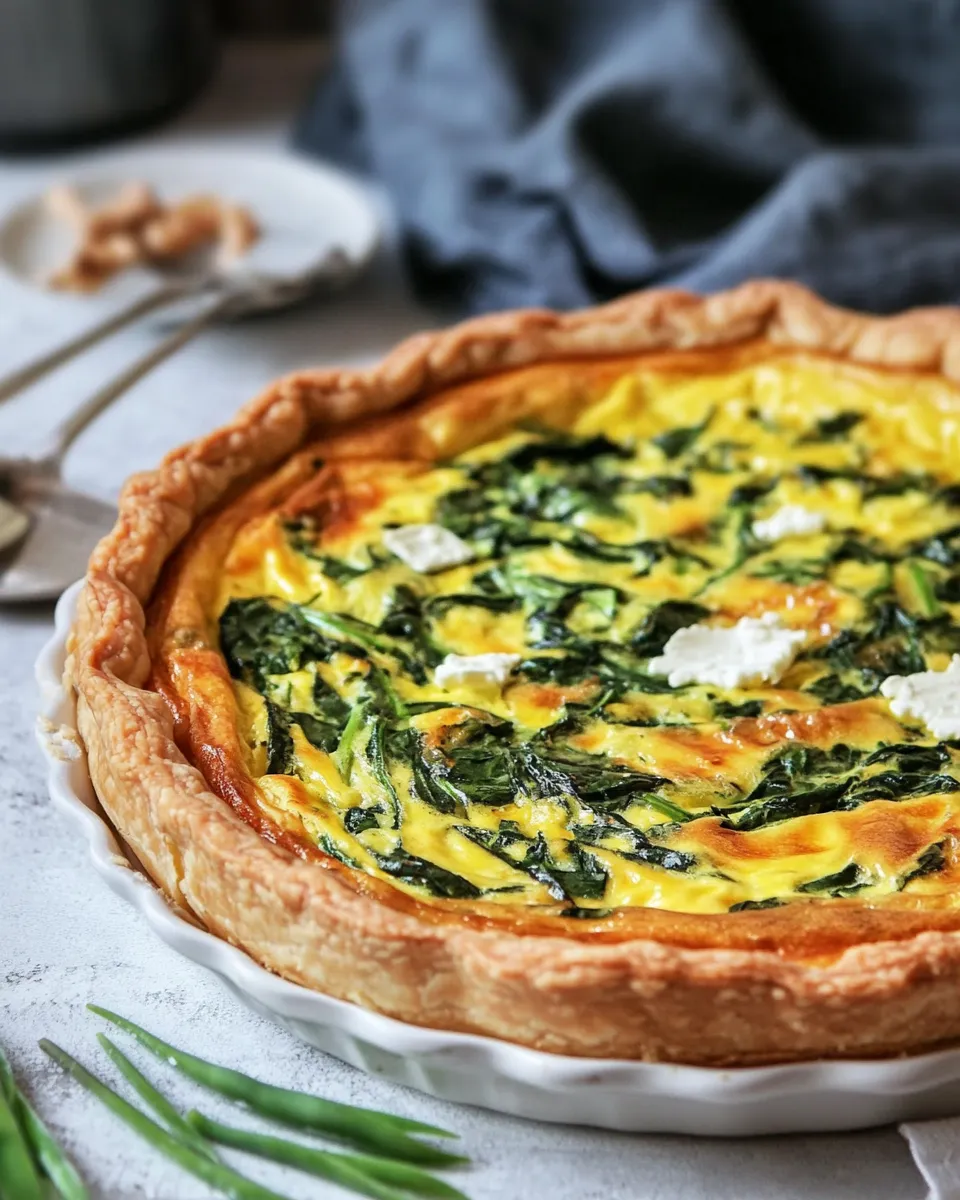 Classic Cheese & Spinach Quiche image