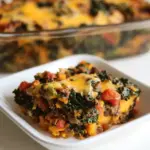 Homemade Cheesy Kale and Sweet Potato Casserole photo