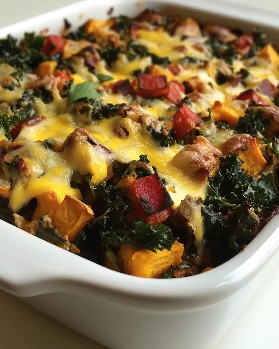 Easy Cheesy Kale and Sweet Potato Casserole picture