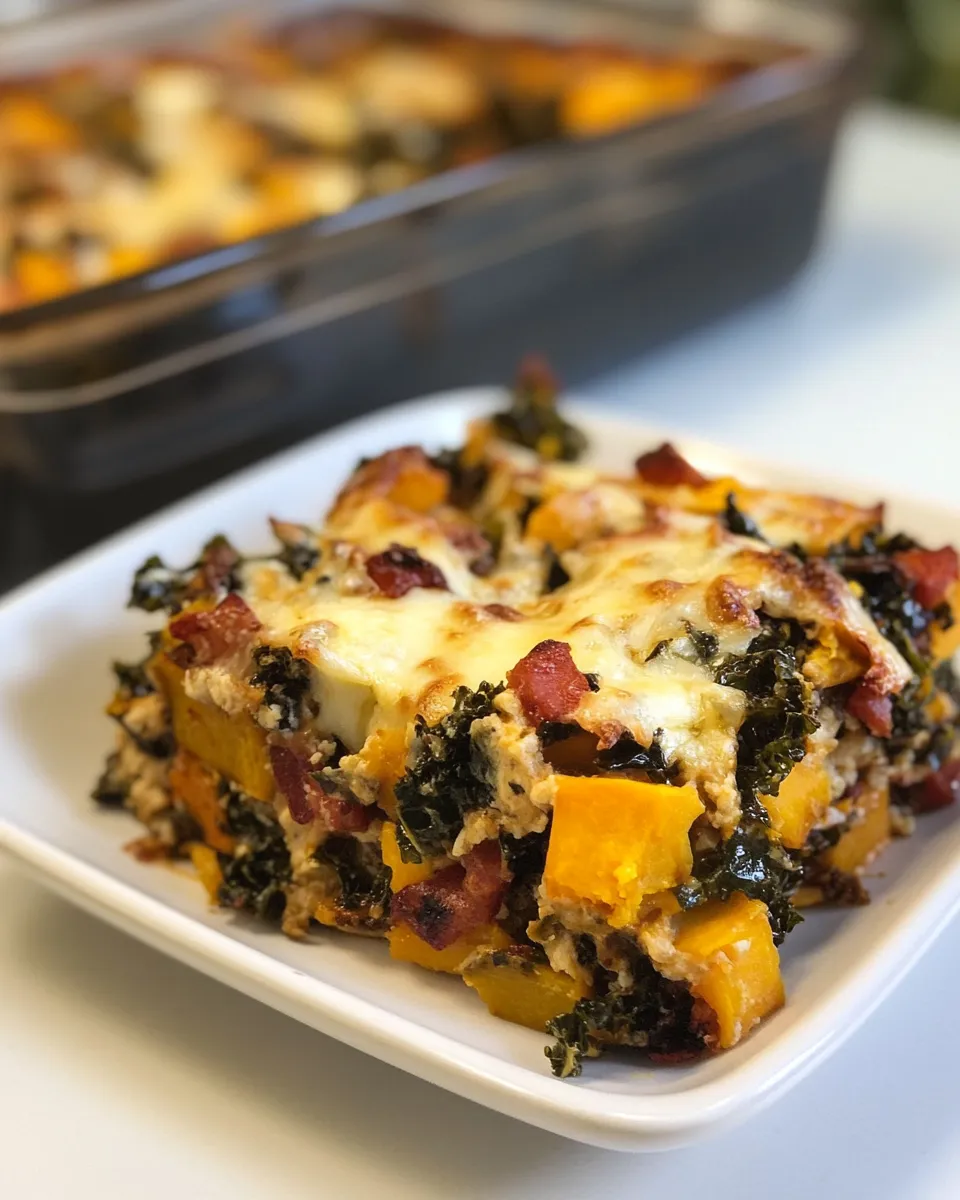 Delicious Cheesy Kale and Sweet Potato Casserole shot