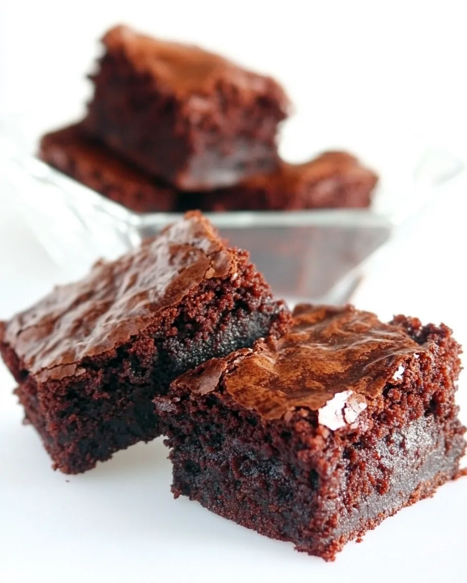 Delicious Chewy, Fudgy Triple-Chocolate Brownies image