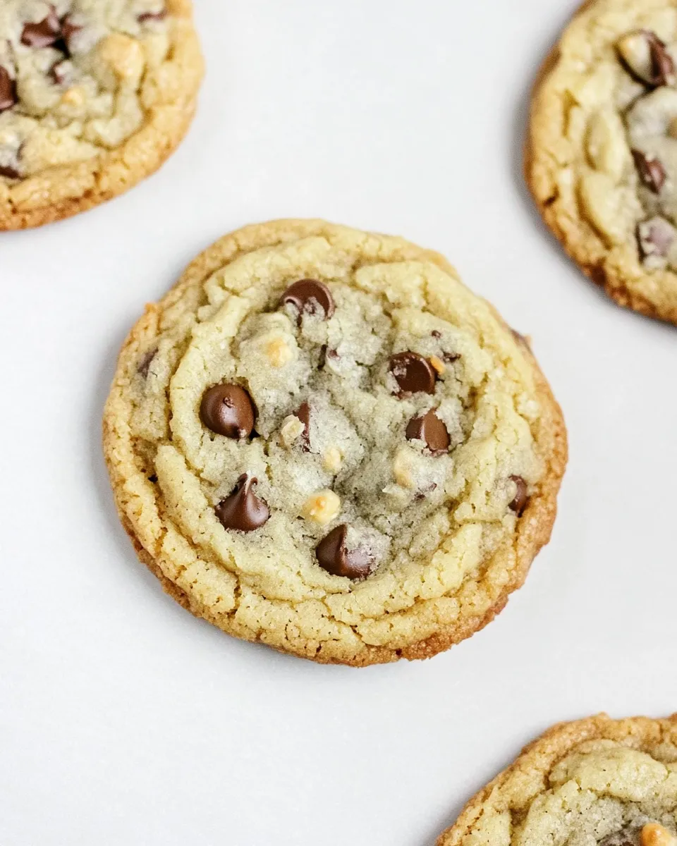 Ultimate Chewy Potato Chip Chocolate Chip Cookies. food shot