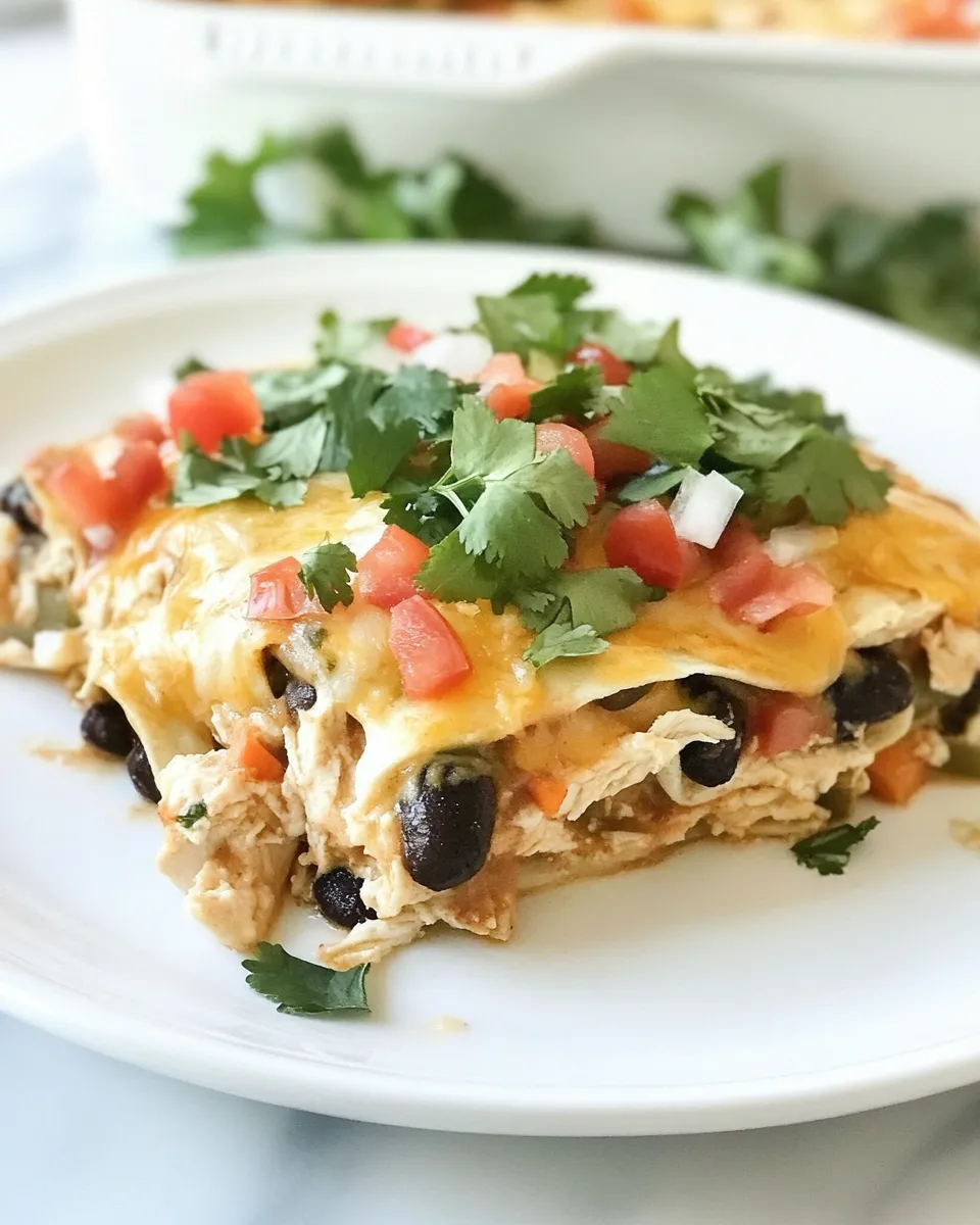 Homemade Chicken And Vegetable Enchilada Casserole photo