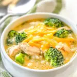 Homemade Chicken Broccoli Cheese Soup with Rice photo