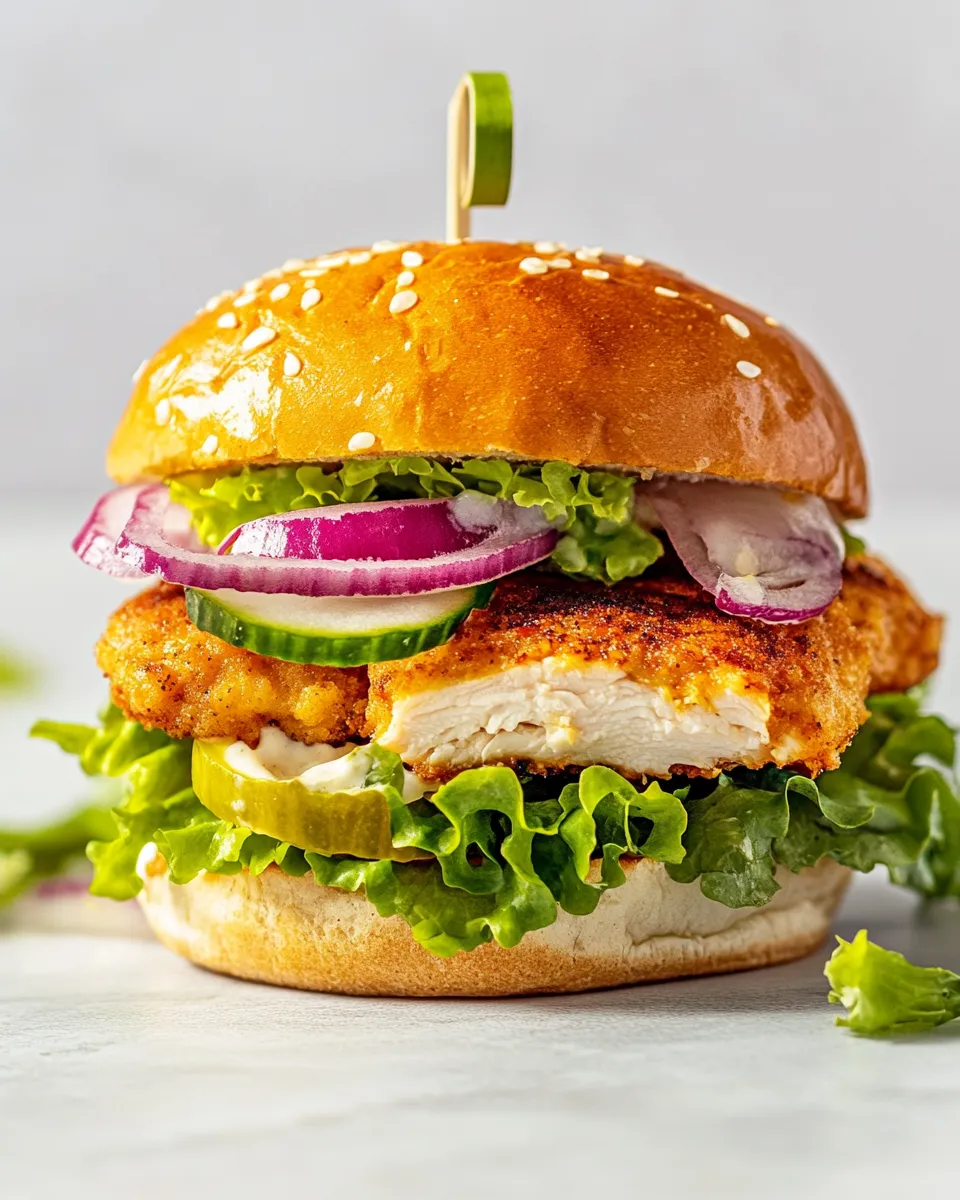 Delicious Chicken Burger shot