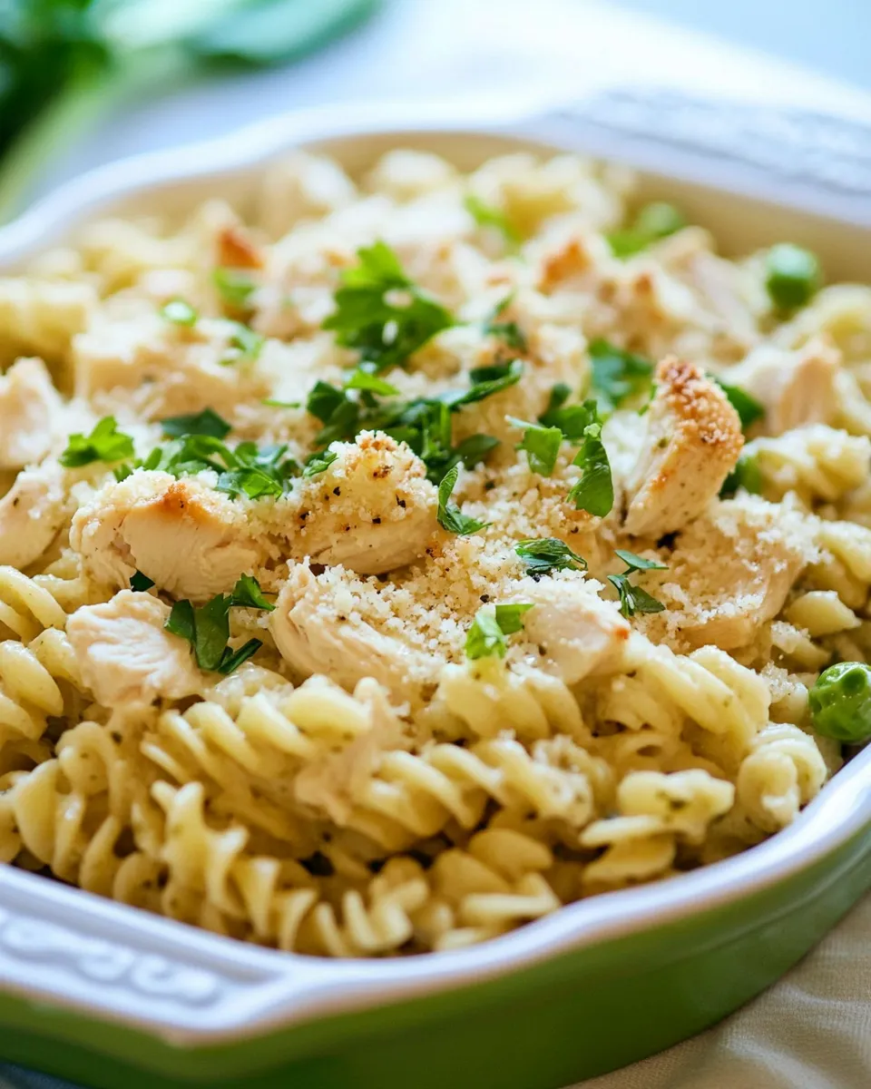 Homemade Chicken Caesar Pasta Casserole photo