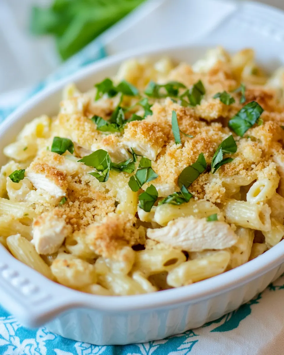 Easy Chicken Caesar Pasta Casserole picture