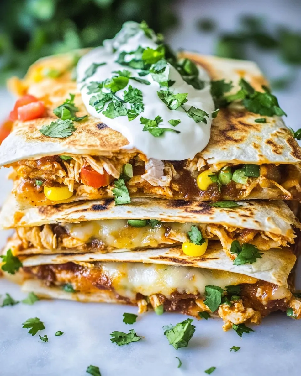 Classic Chicken Enchilada Quesadillas image