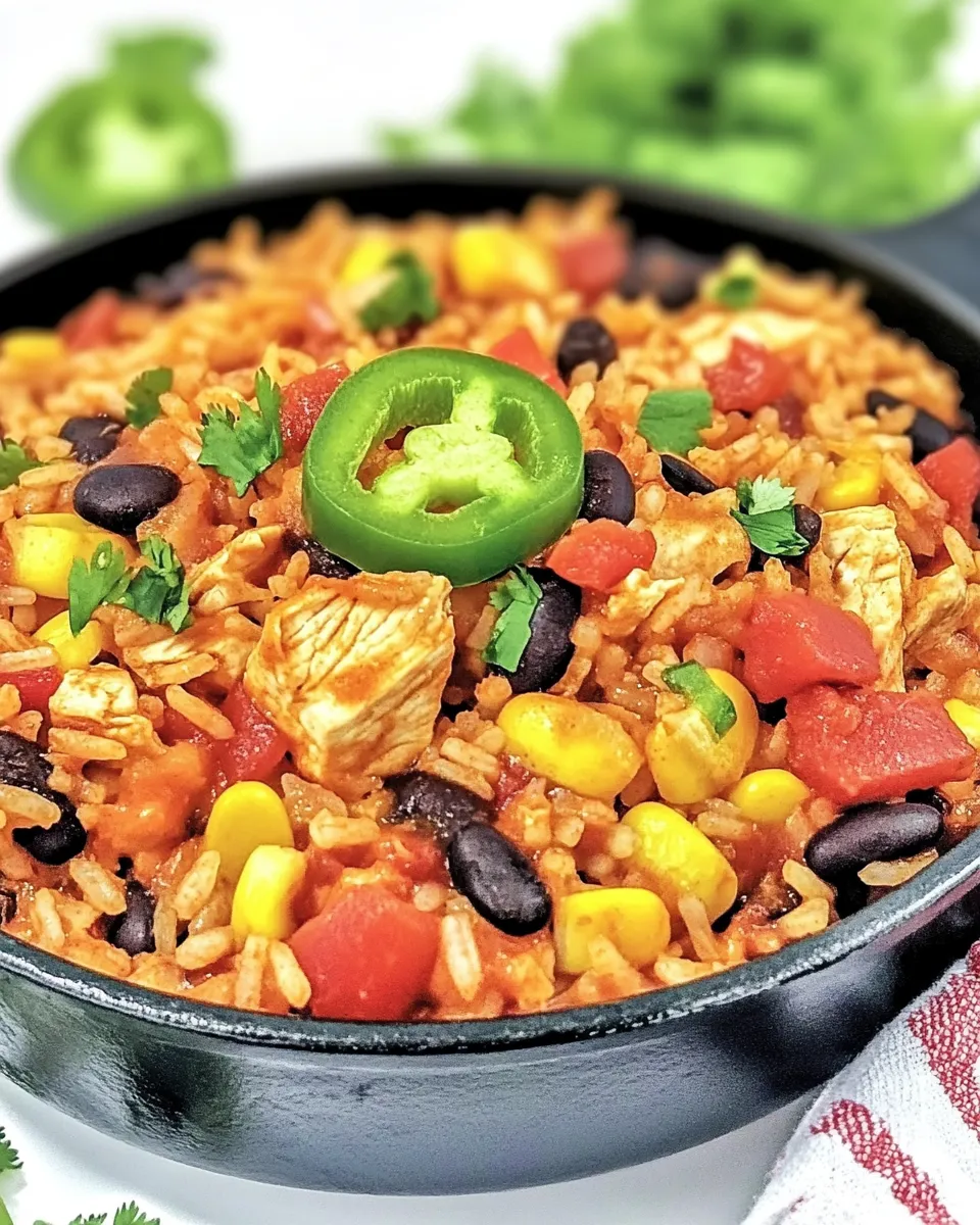 Delicious Chicken Enchilada Skillet Rice image