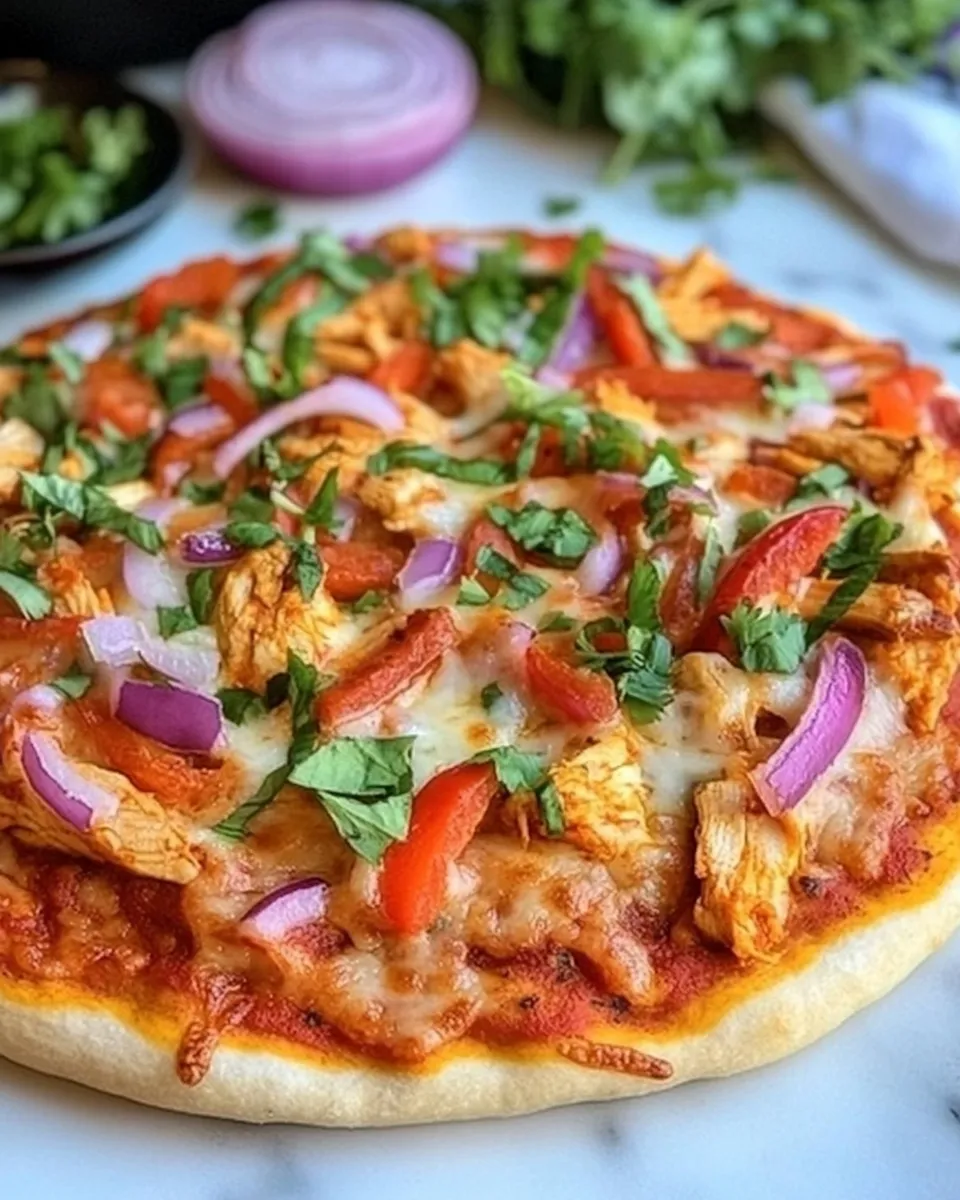 Delicious Chicken Fajita Pizza shot
