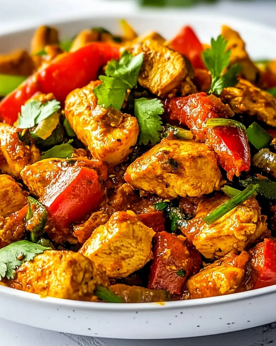 Delicious Chicken Jalfrezi shot