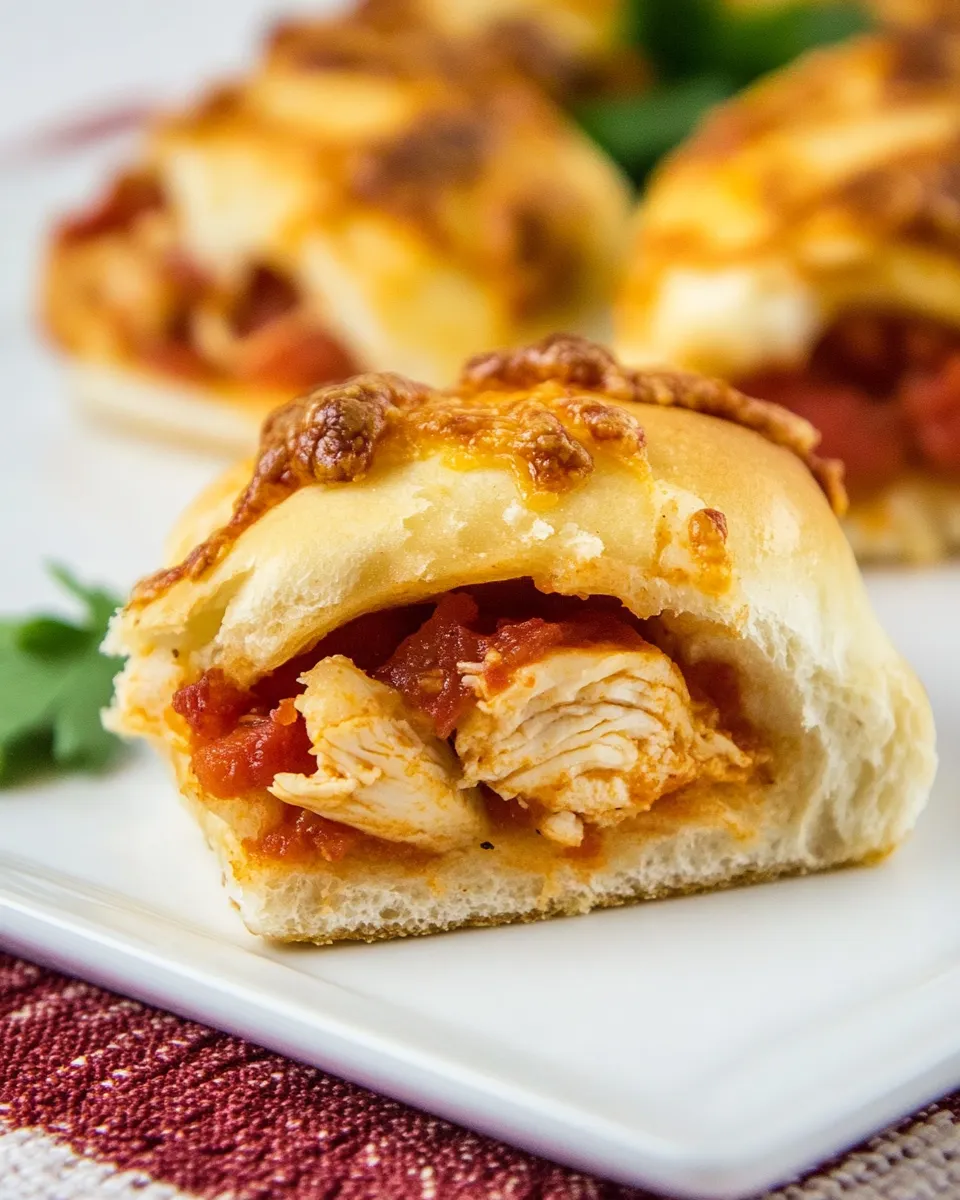 Homemade Chicken Parmesan Pizza Sliders photo