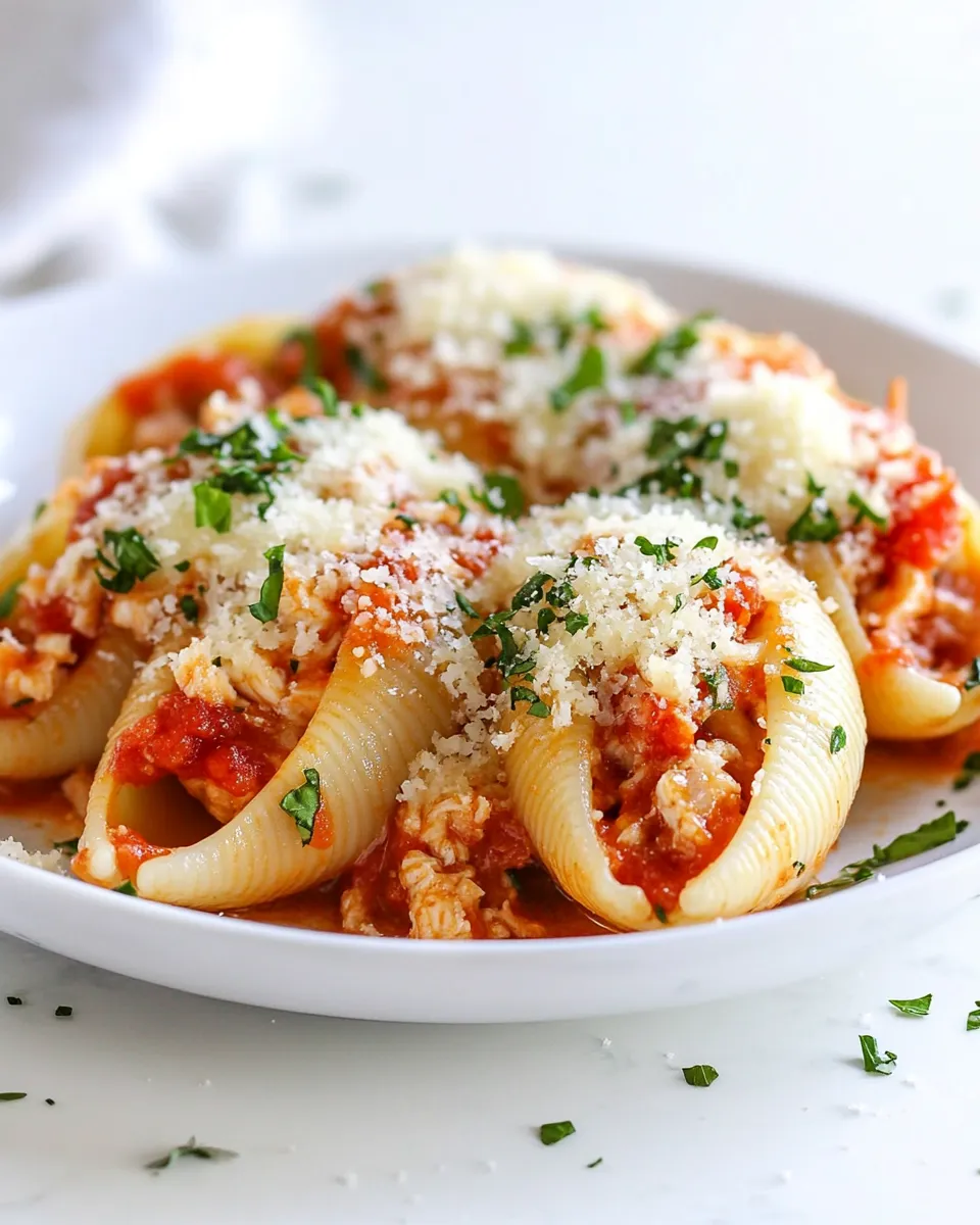 Homemade Chicken Parmesan Stuffed Shells photo