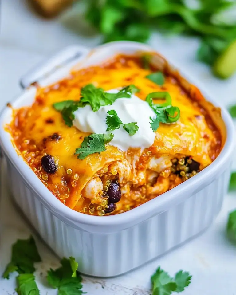 Homemade Chicken Quinoa Enchilada Casserole photo