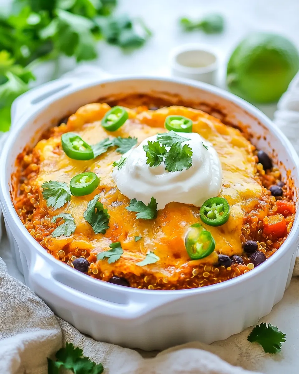 Classic Chicken Quinoa Enchilada Casserole image