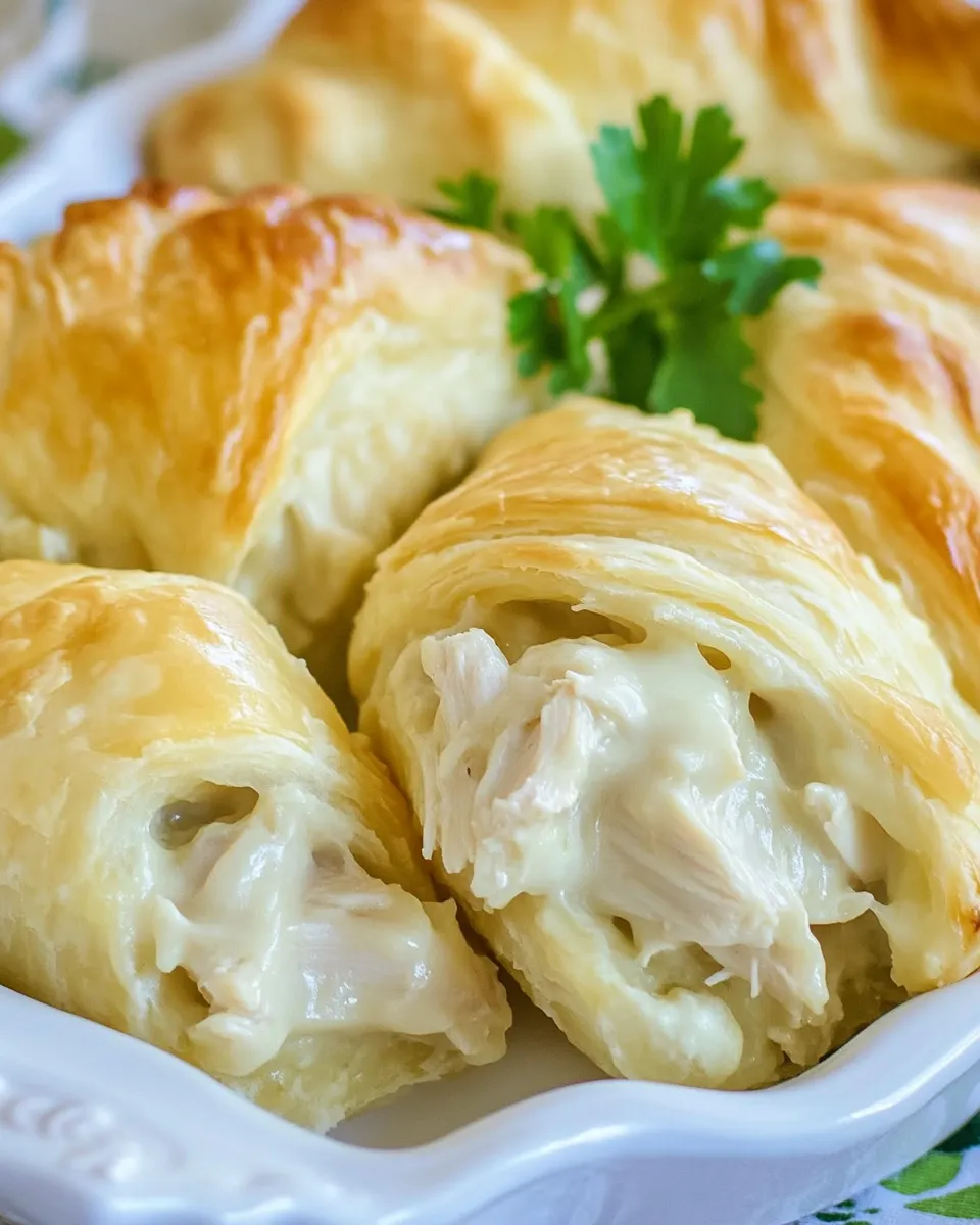 Homemade Chicken Stuffed Crescent Rolls photo