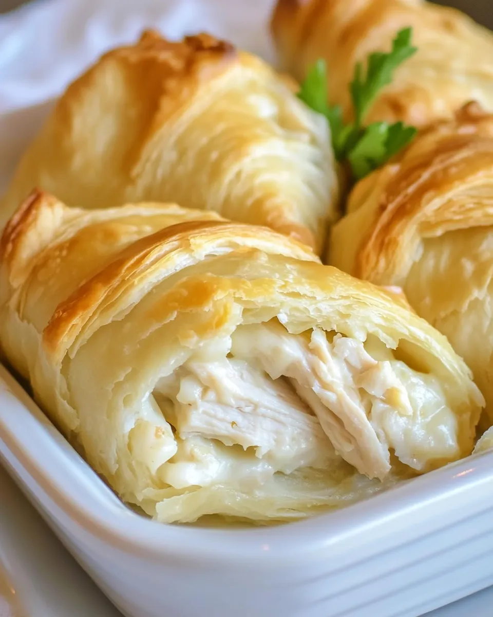 Delicious Chicken Stuffed Crescent Rolls shot