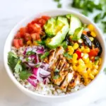 Homemade Chicken Taco Poblano Rice Bowls photo