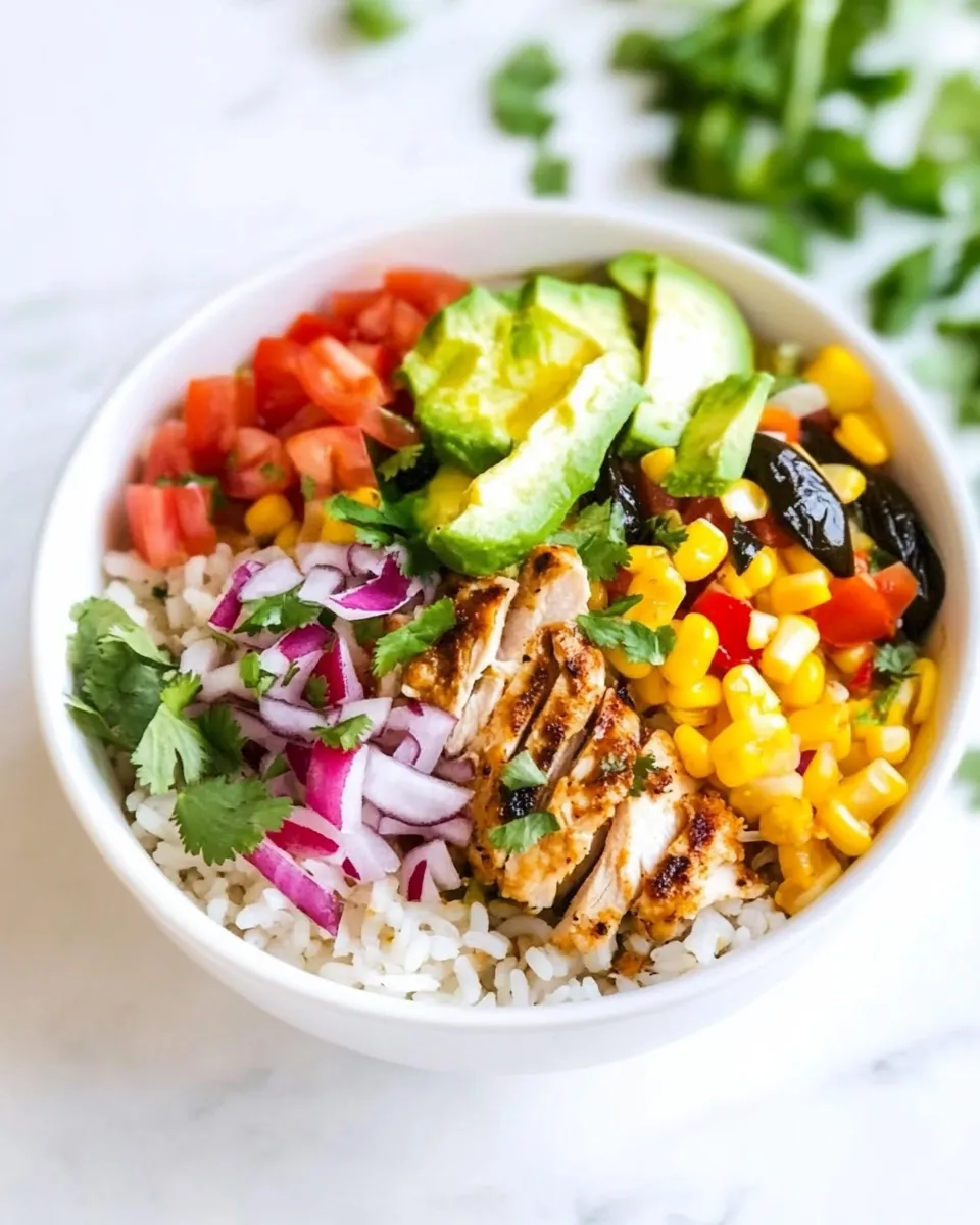 Homemade Chicken Taco Poblano Rice Bowls photo