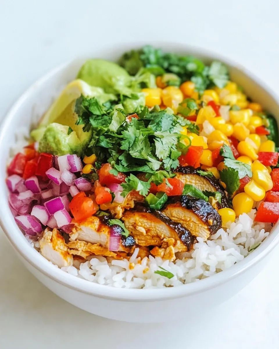 Classic Chicken Taco Poblano Rice Bowls image