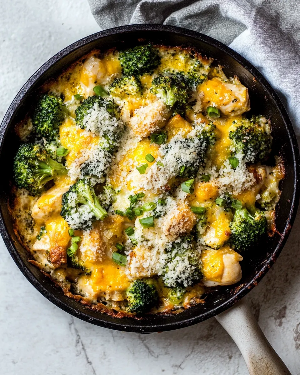 Tasty Chicken and Broccoli Skillet Bake. recipe image