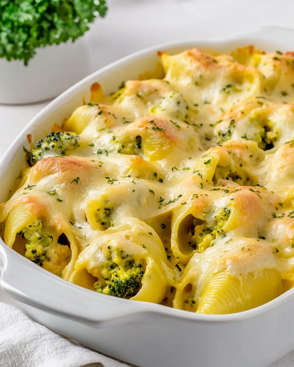 Easy Chicken and Broccoli Stuffed Shells recipe photo