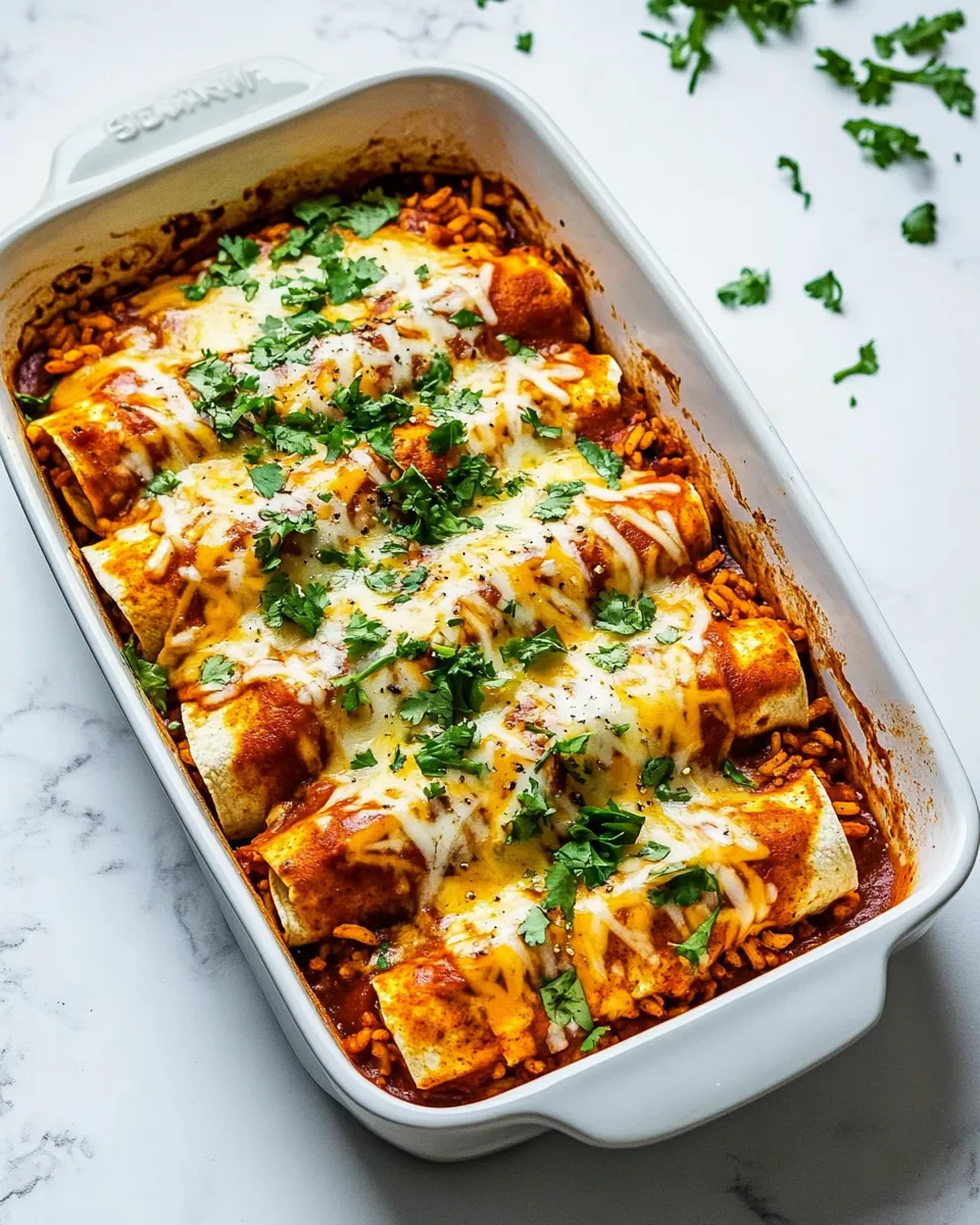 Homemade Chicken and Rice Enchiladas photo