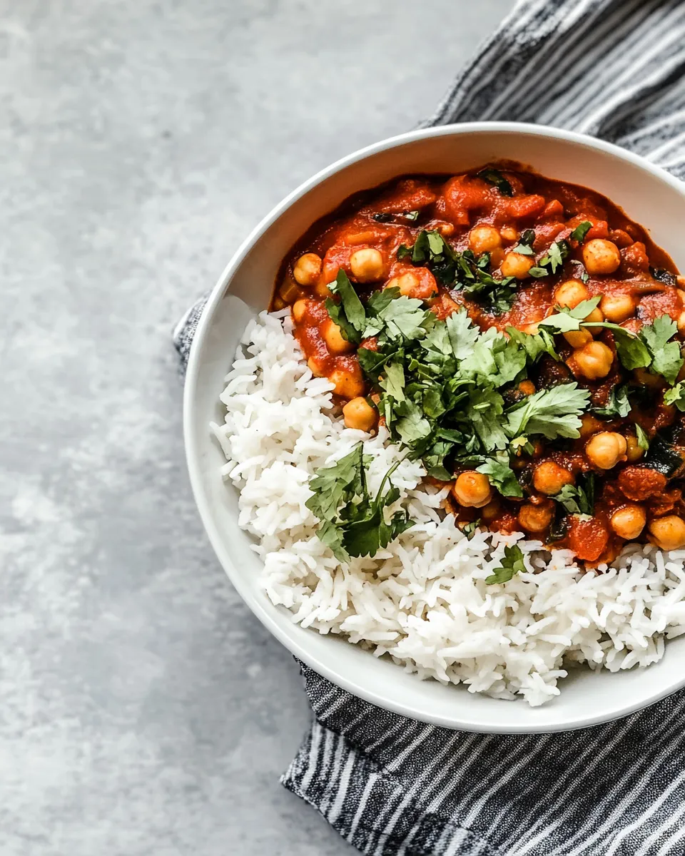 Delicious Chickpea Curry shot