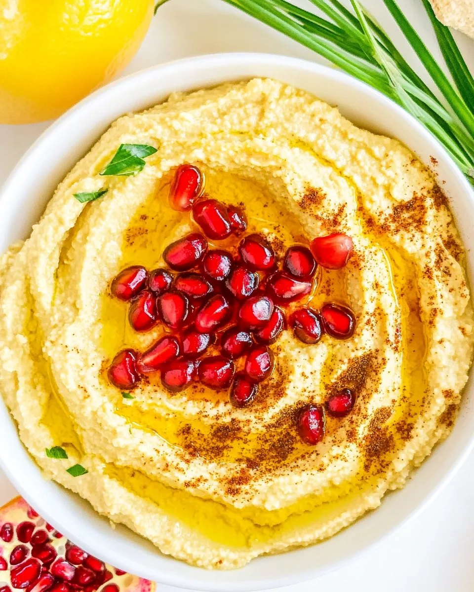 Classic Chickpea Dip with Toasted Cumin and Pomegranate image