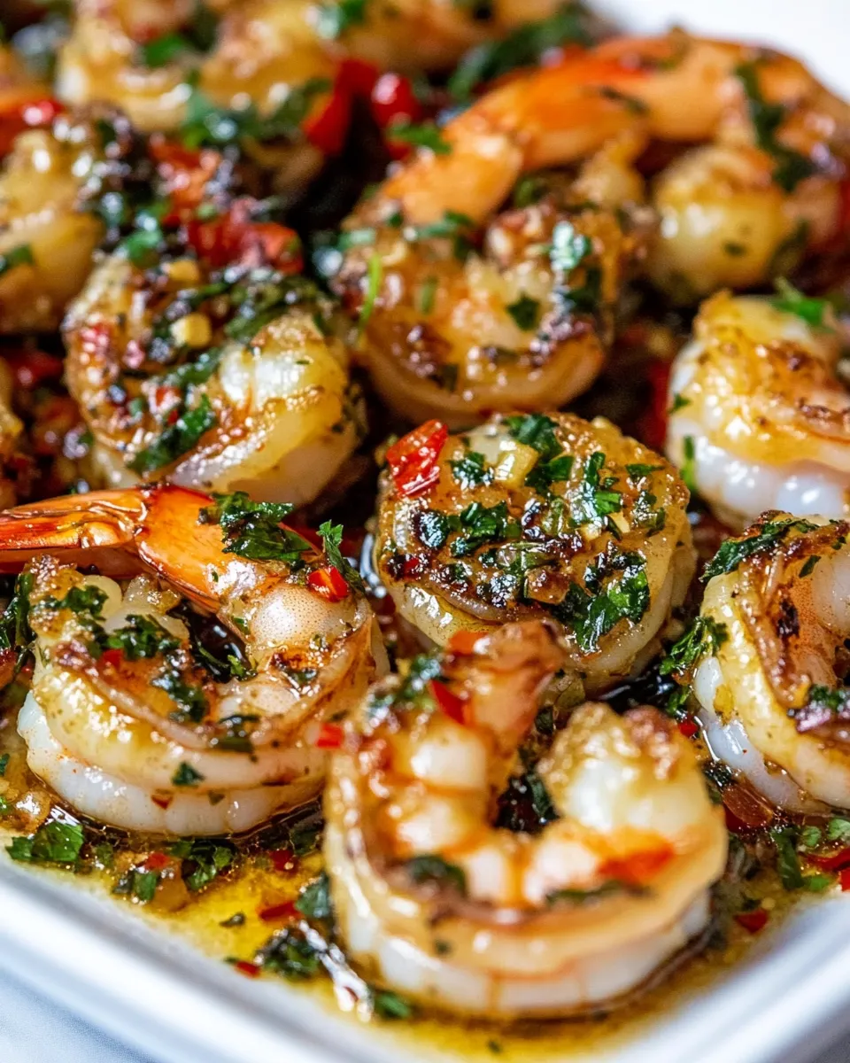Delicious Chili Garlic Shrimp shot