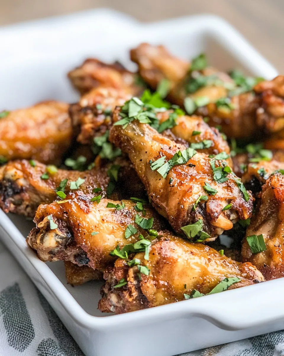 Delicious Chinese Chicken Wings shot