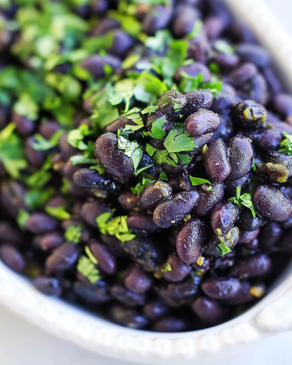 Delicious Chipotle Black Beans Recipe (Copycat) with shot