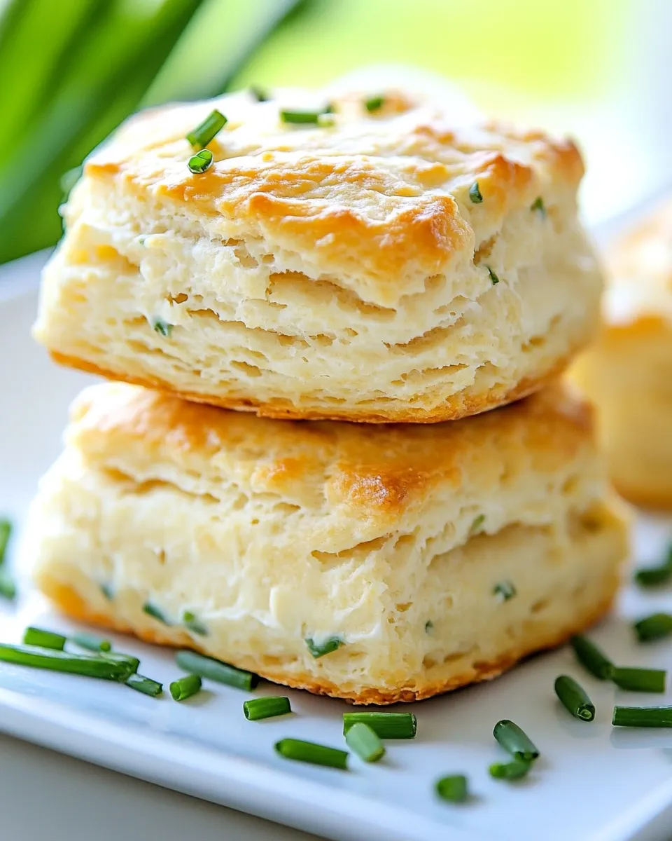 Homemade Chives and Cream Cheese Biscuits photo
