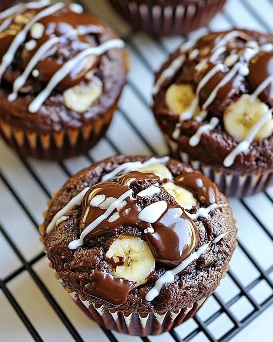 Homemade Chocolate Banana Muffins photo