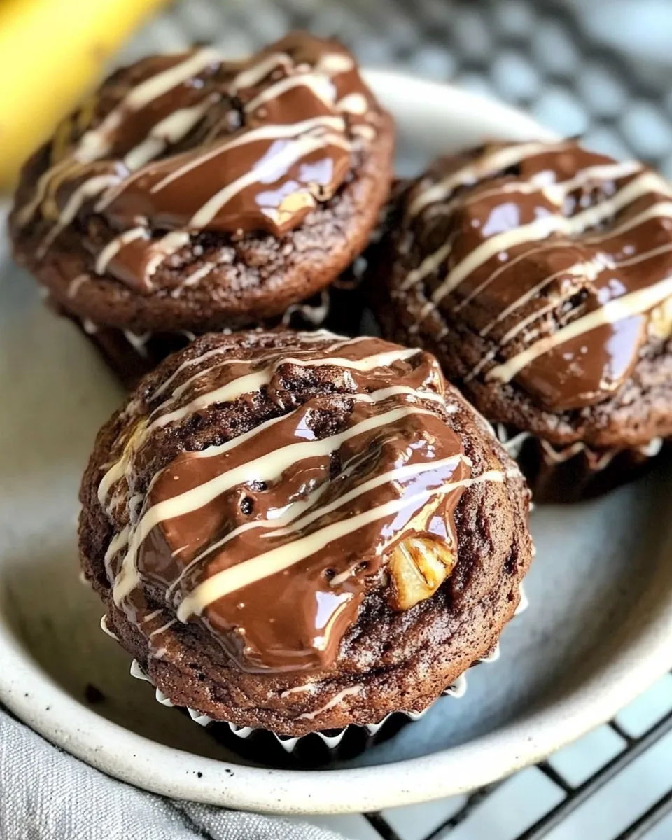 Delicious Chocolate Banana Muffins shot