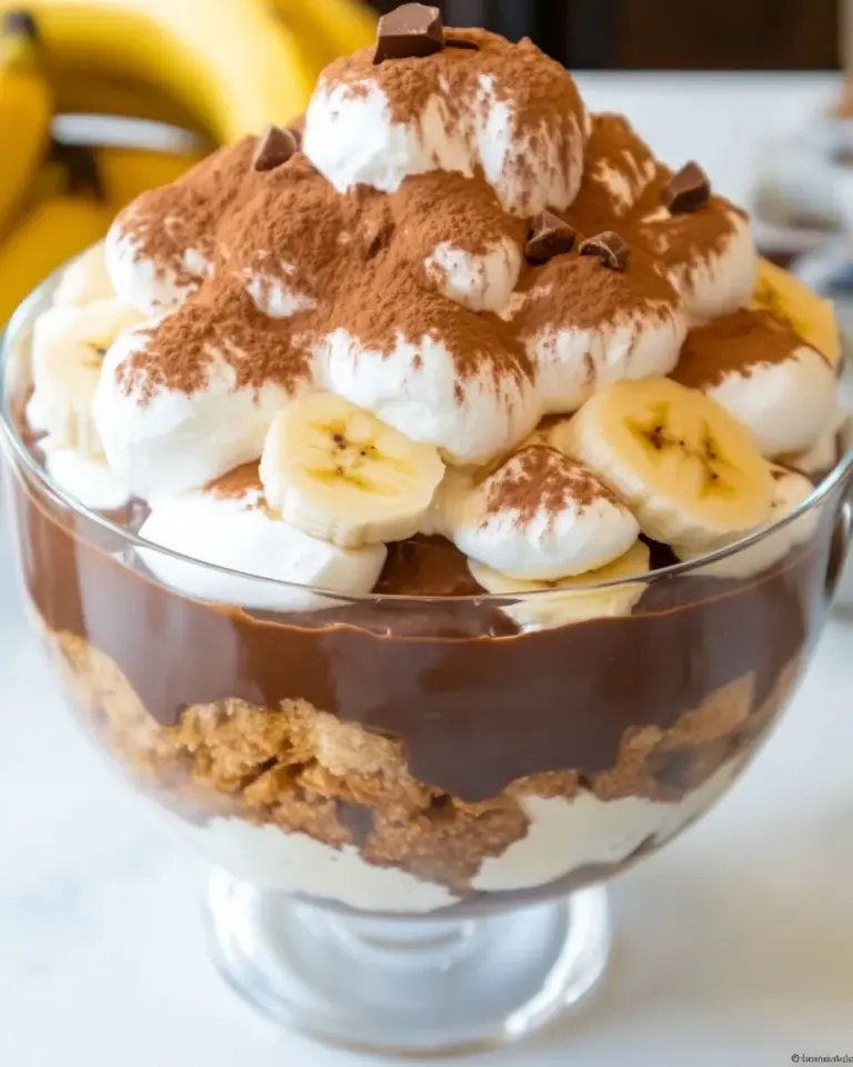 Homemade Chocolate Banana Pudding photo