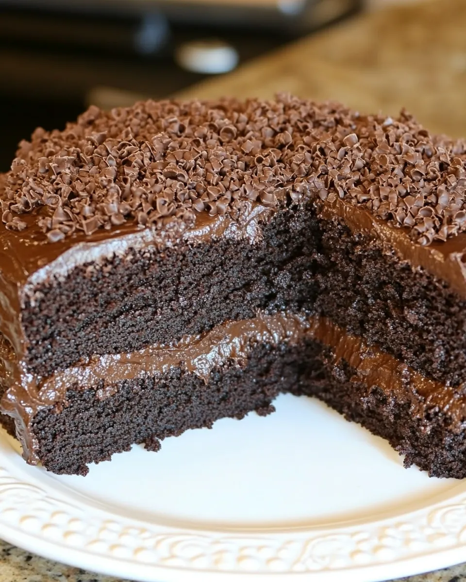 Delicious Chocolate Blackout Cake shot