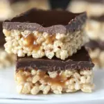Homemade Chocolate Caramel Rice Krispie Treats photo