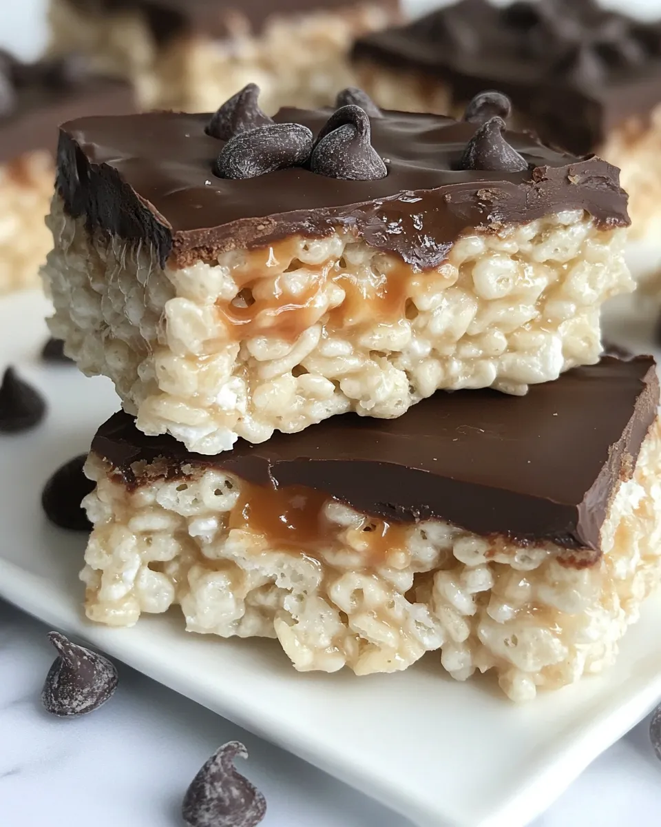 Easy Chocolate Caramel Rice Krispie Treats picture