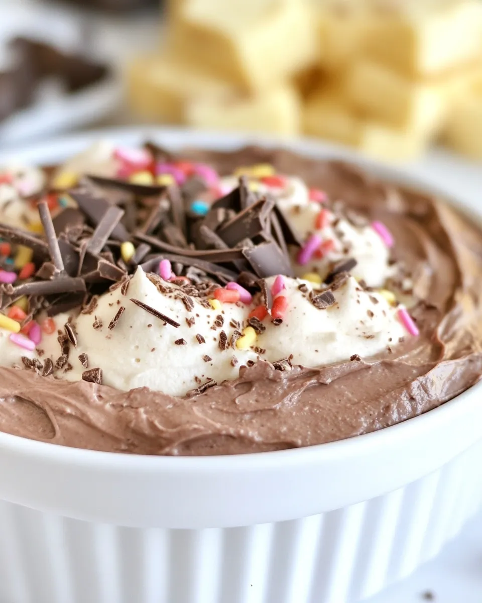 Easy Chocolate Cheesecake Cake Batter Dip recipe photo