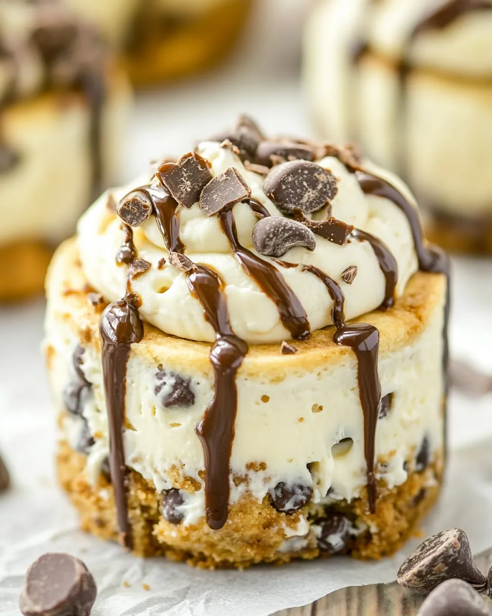 Homemade Chocolate Chip Cookie Cheesecakes photo