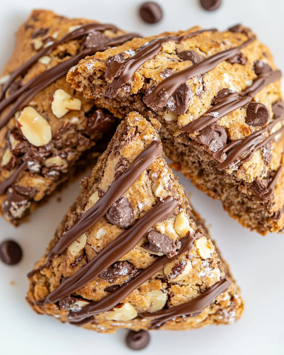 Delicious Chocolate Chip Pecan Scones shot