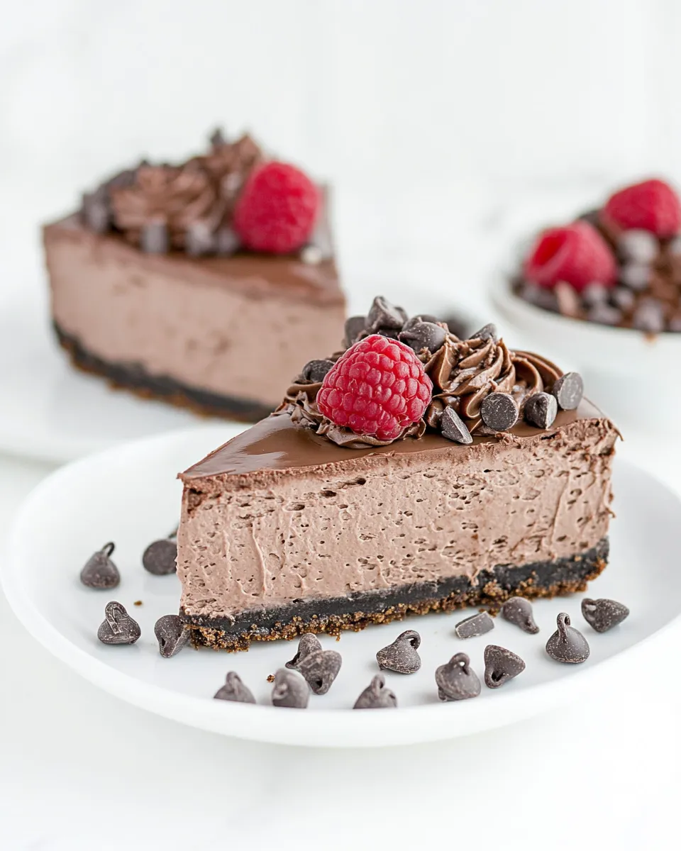 Classic Chocolate Chocolate Chip Cheesecake image