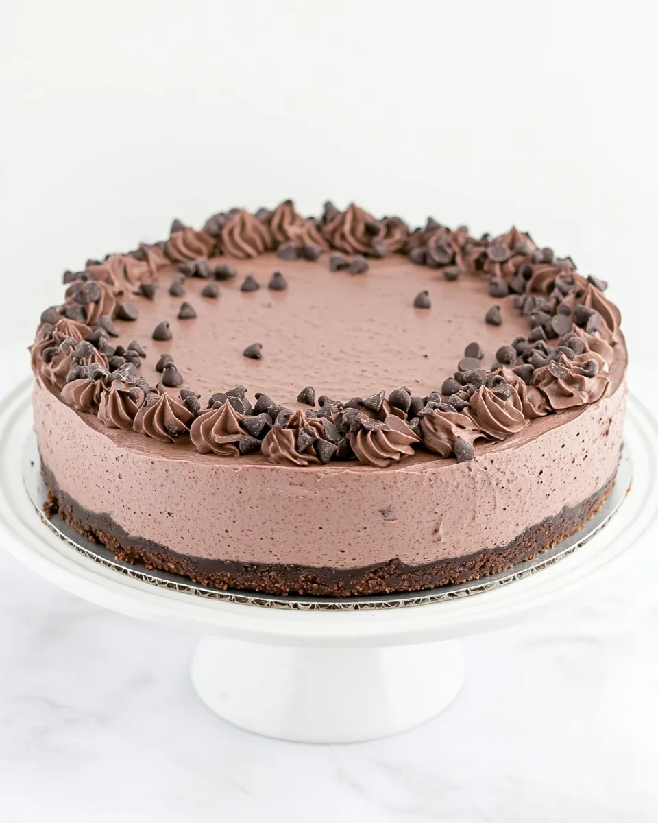 Easy Chocolate Chocolate Chip Cheesecake picture