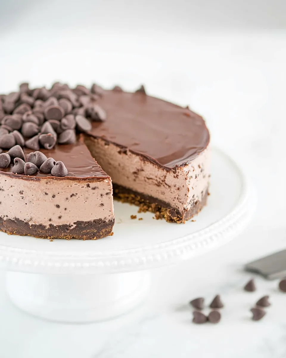 Delicious Chocolate Chocolate Chip Cheesecake shot