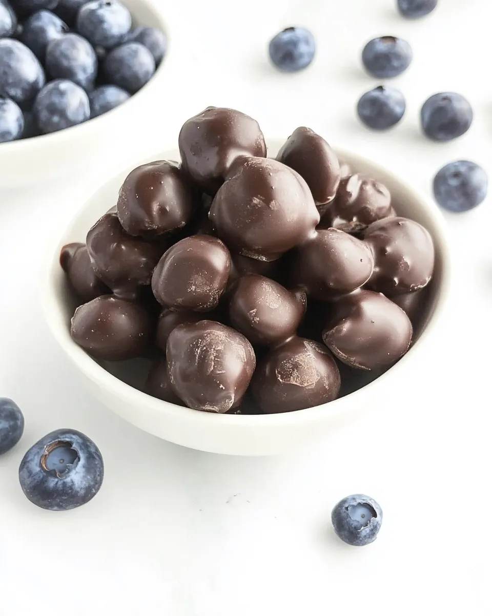Homemade Chocolate Covered Blueberries photo