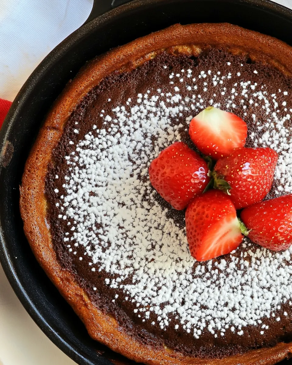 Delicious Chocolate Dutch Baby shot