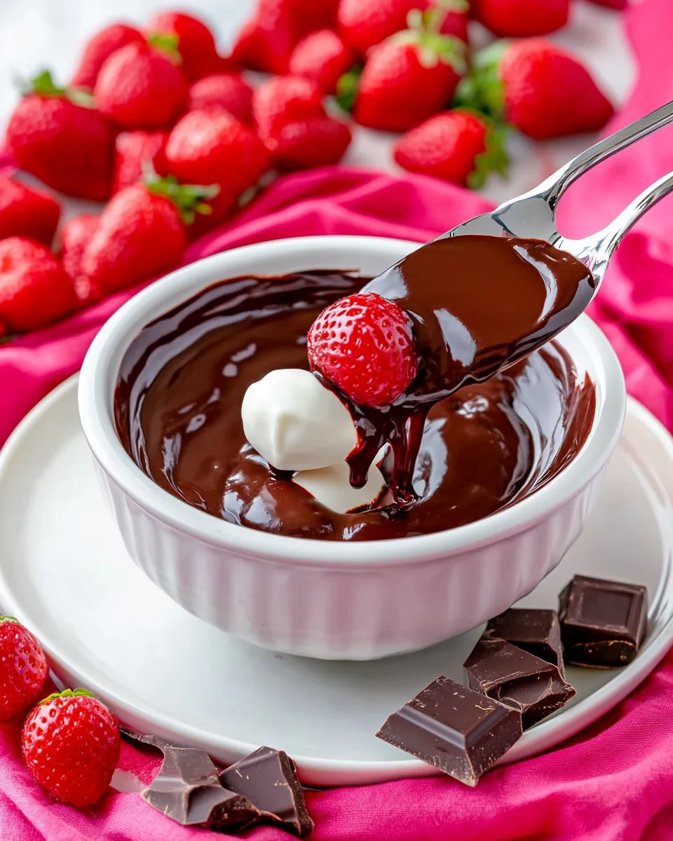 Delicious Chocolate Fondue Recipe shot