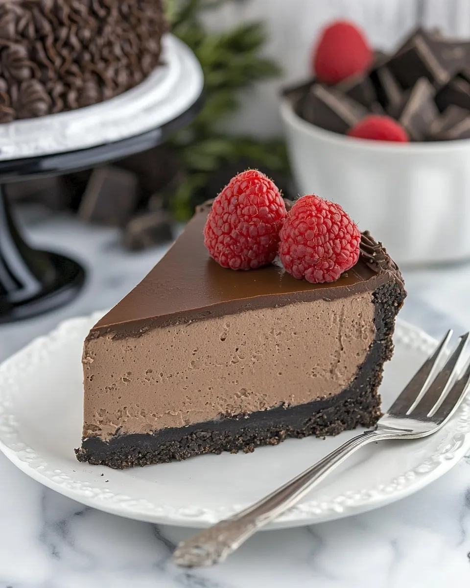 Classic Chocolate Mascarpone Cheesecake image